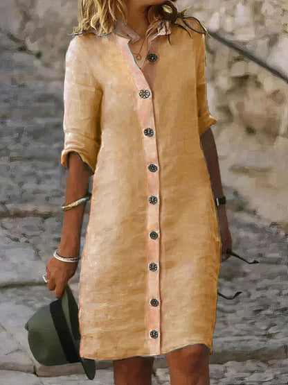 LD | Casual summer linen midi dress