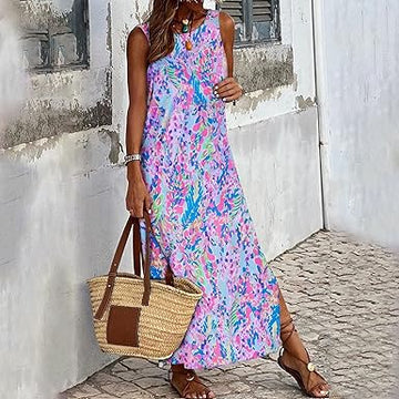 Mc | Printed dress with slit