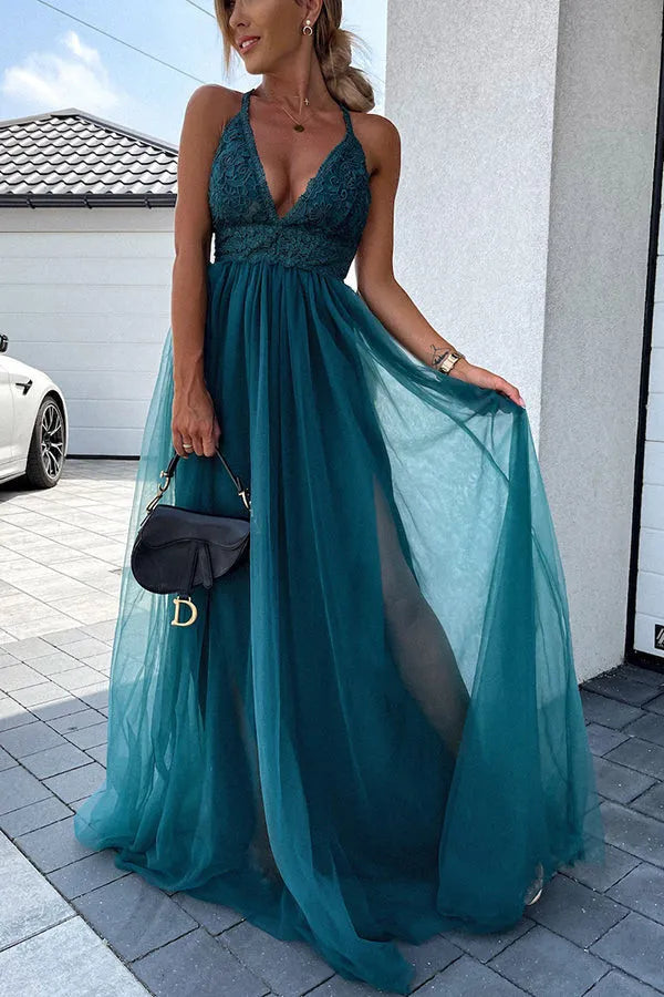 LP | Backless pleated maxi dress