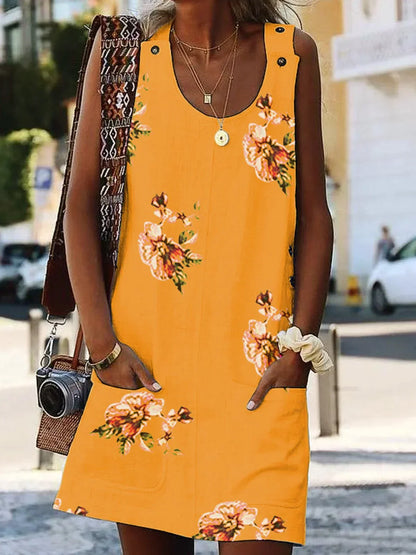summer dress with buttons.