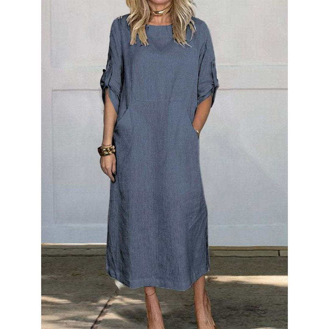 LP | Simple, loose-fitting midi dress