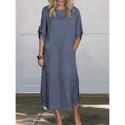 LP | Simple, loose-fitting midi dress