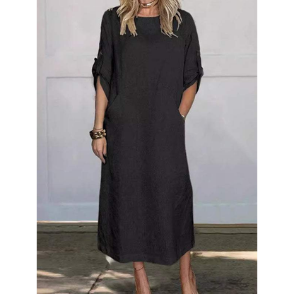 LP | Simple, loose-fitting midi dress