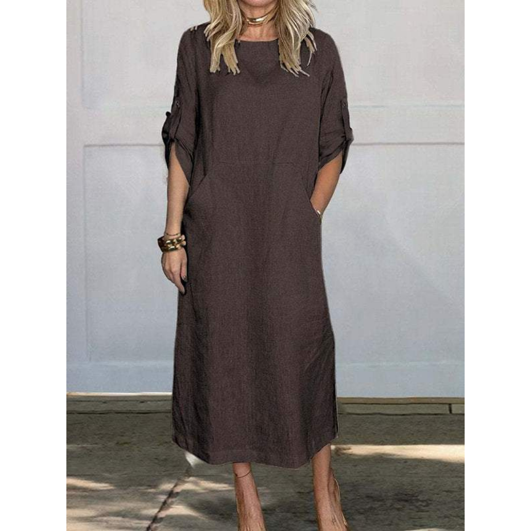 LP | Simple, loose-fitting midi dress