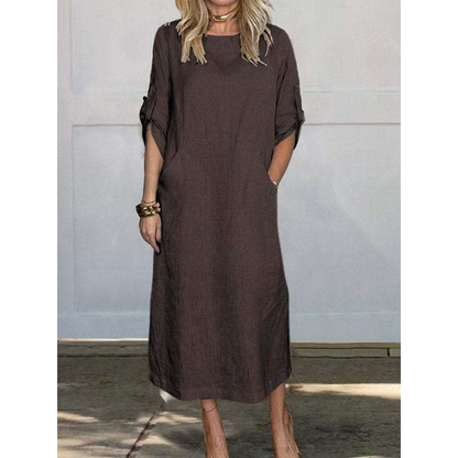 LP | Simple, loose-fitting midi dress