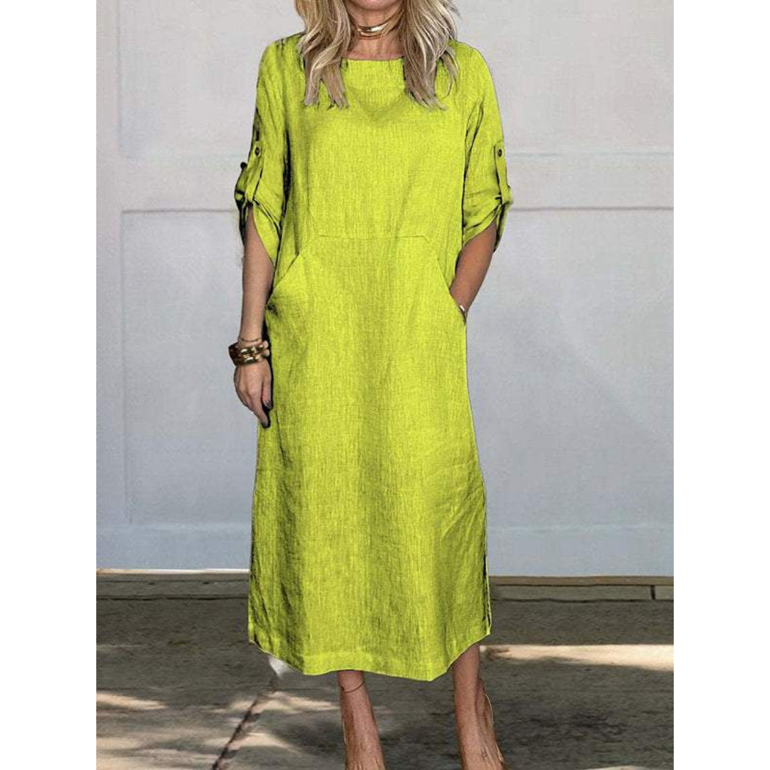 LP | Simple, loose-fitting midi dress