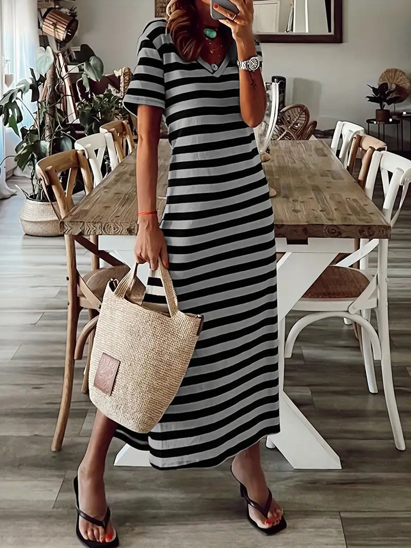 Mc | Casual dress with striped pattern