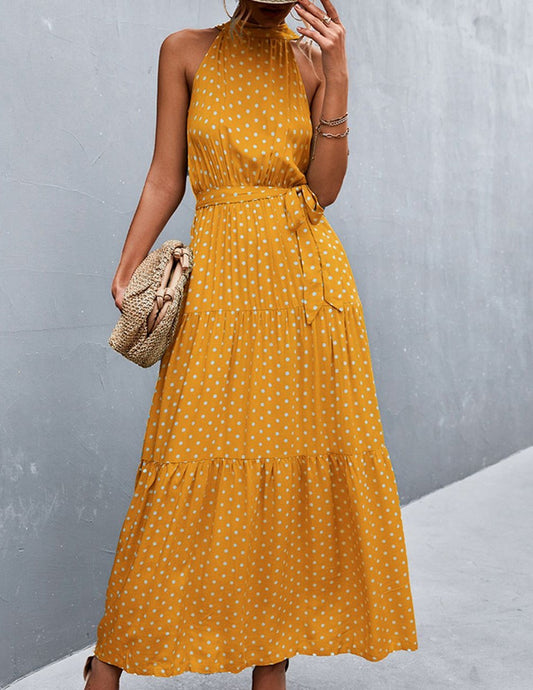 LD Sleeveless dress with summer print