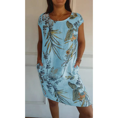 LD dress with round neckline