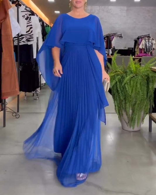Beatrice - Maxi abito elegante con scollo rotondo