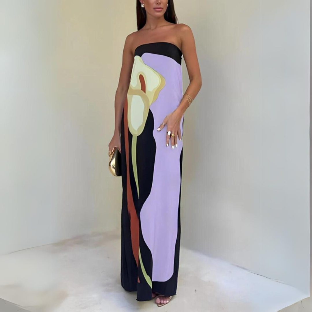 LP | Modern Long Dress with Print