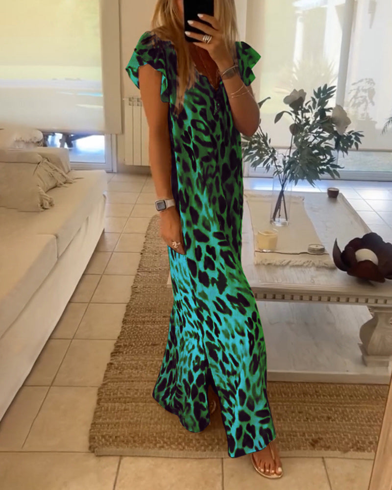 Mc | Retro-style short-sleeved dress