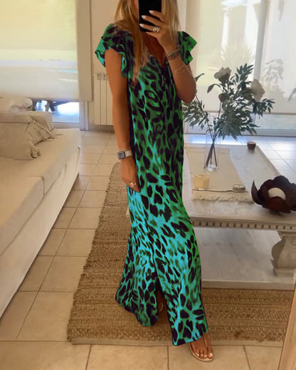 Mc | Retro-style short-sleeved dress