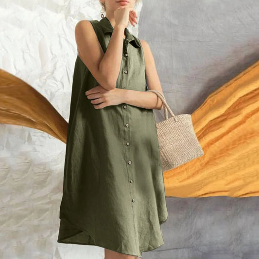 LP | Sleeveless dress with hemline