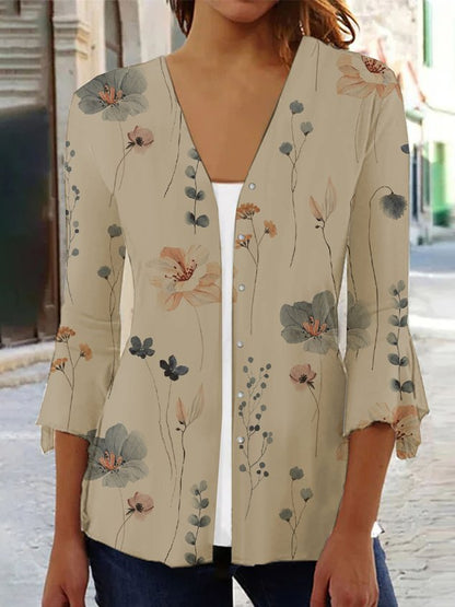 LP | Marta - Casual, loose-fitting kimono with floral pattern