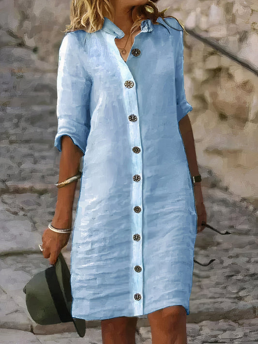 LD | Casual summer linen midi dress