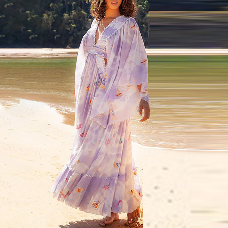 LP | Elegant dress with floral pattern for women