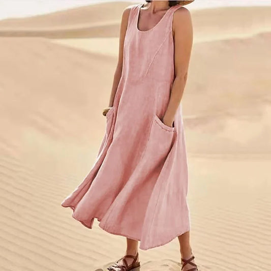 Sleeveless dress for ladies