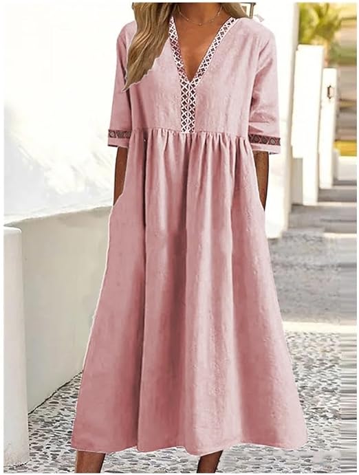 Mc | Cotton-and-linen dress