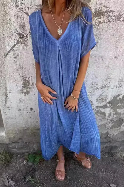 LP | Comfortable long V-neck dress