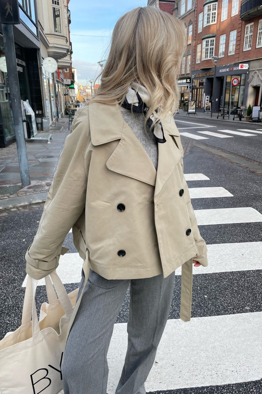 Briella | Women's Casual Trench Coat with Double Row of Chic Buttons