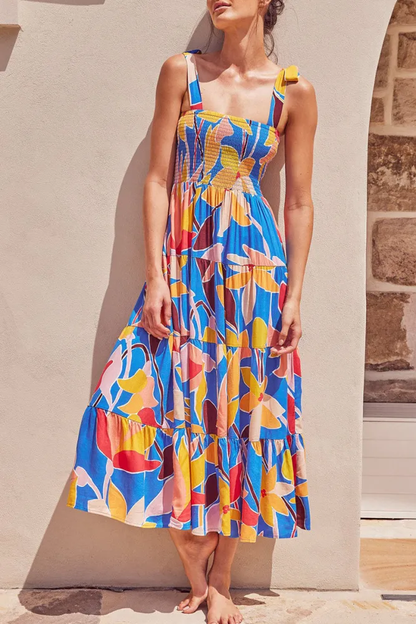 Printed dresses with thin straps and trendy bohemian prints