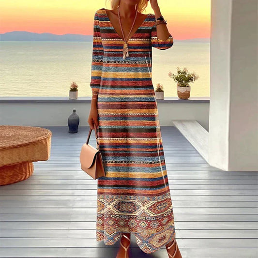 Mc | Jayla -Special long-sleeved midi dress with print