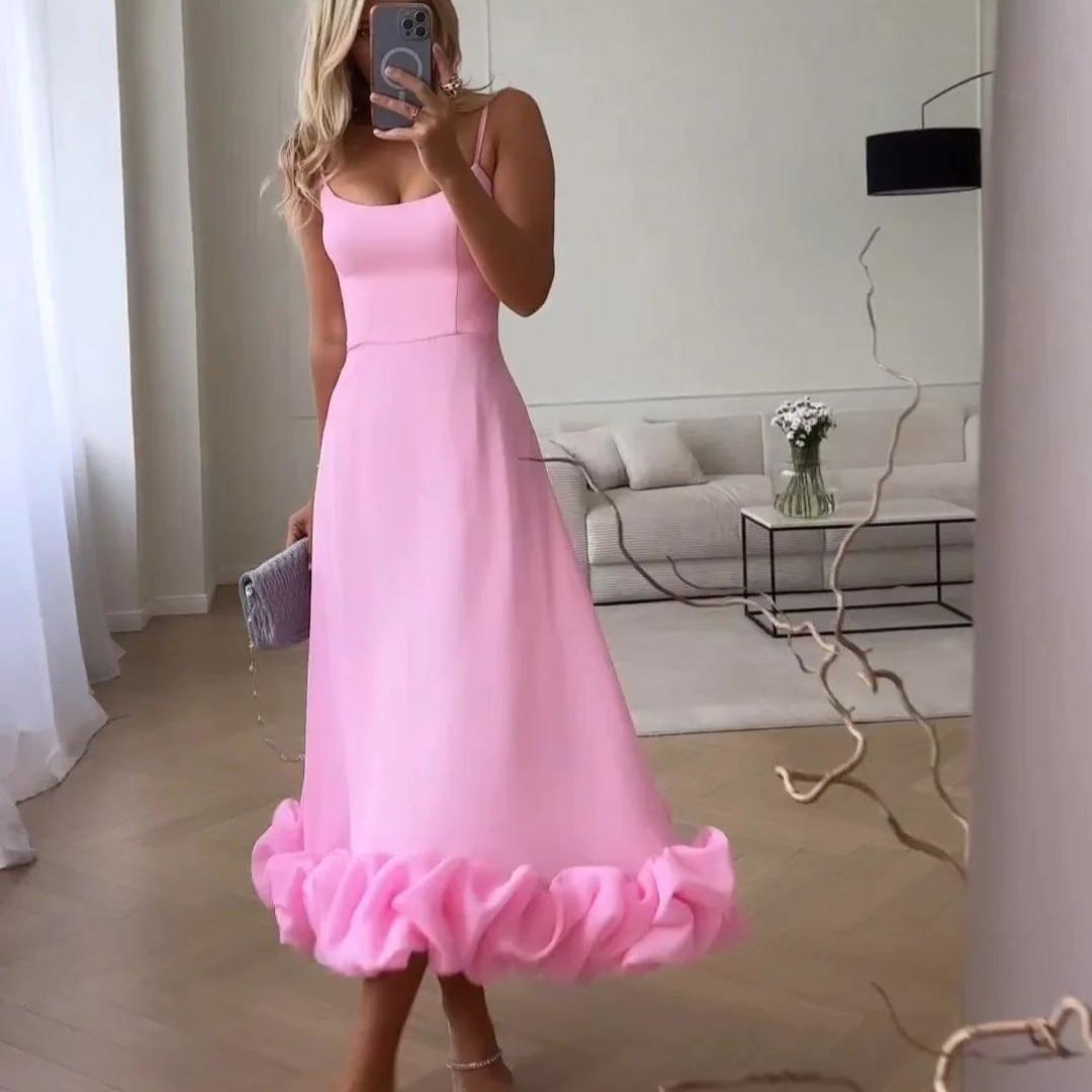 Miriam - Charming Flounced Midi Dress