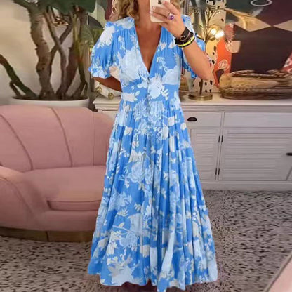 Mc | long dress with v-neck