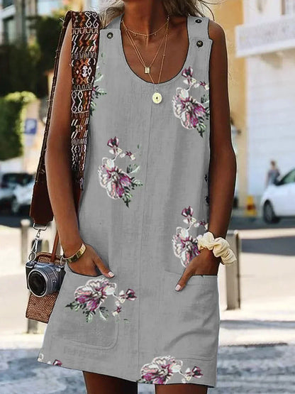 summer dress with buttons.