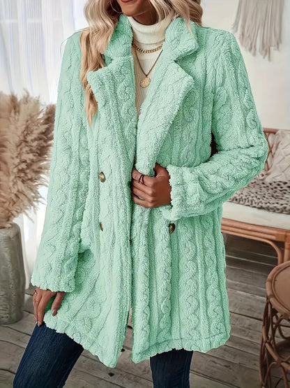 Amélie | Women's Soft, Solid-Color Thermal Coat with Long Sleeves Chic