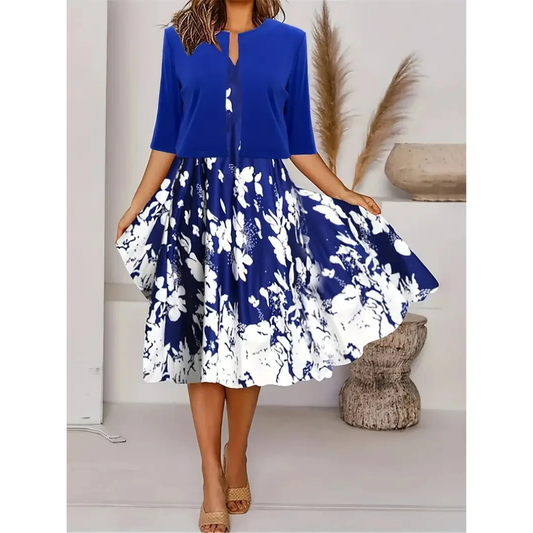 LD | Pleated mini dress with short sleeves