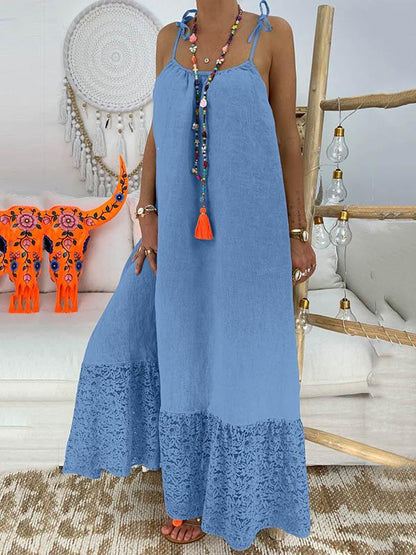 LD Plain maxi dress with slit