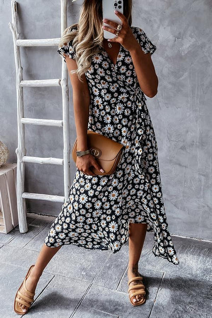 LP | Daisy-flower midi dress-loved-by-you