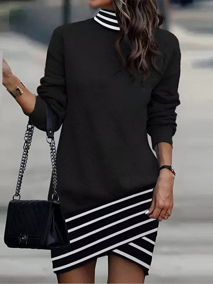 Mc | Casual mini dress with high neck