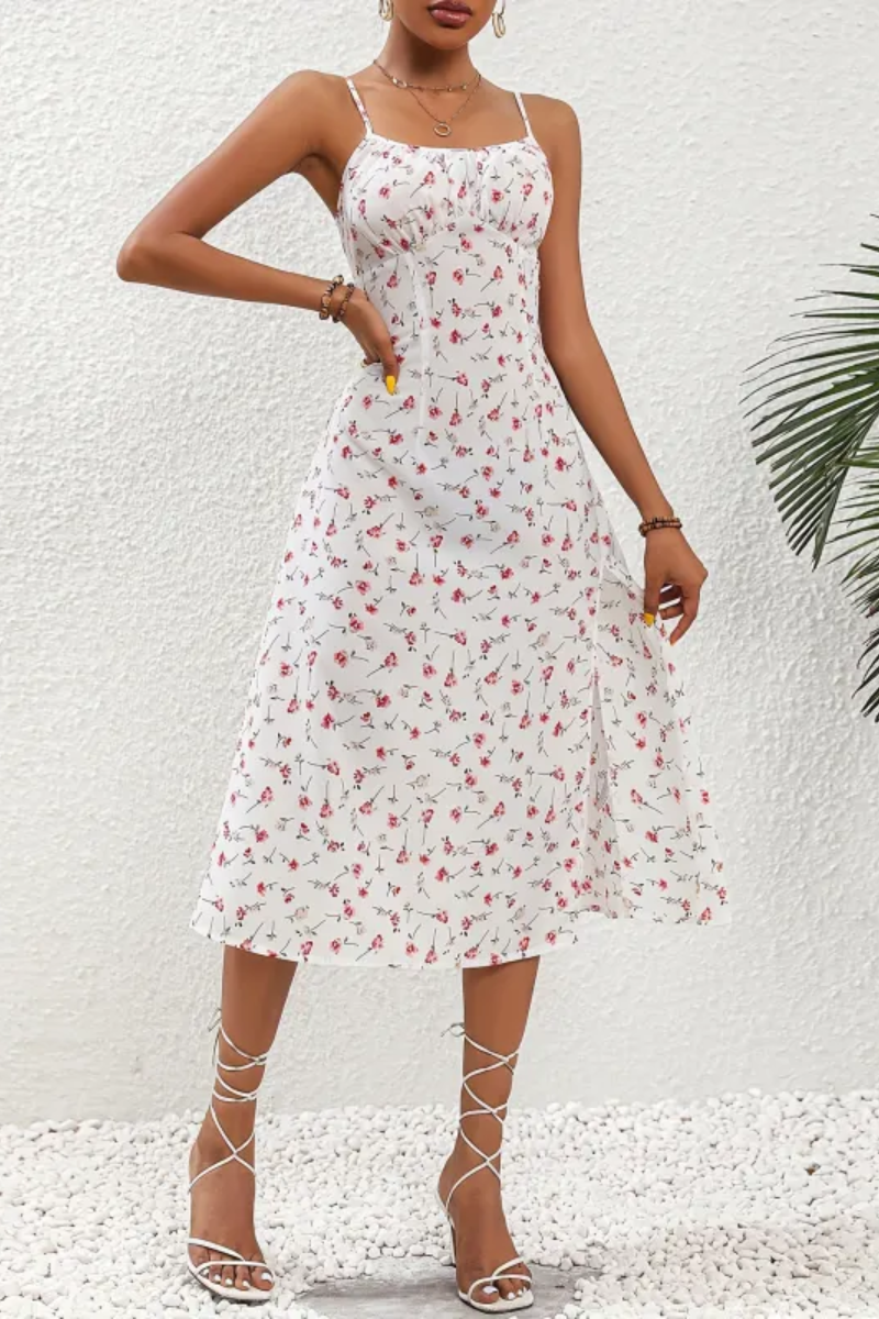 LP | Dress with slit and polka dots for women