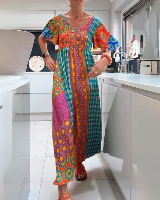 LD | Bohemian dress with paisley pattern
