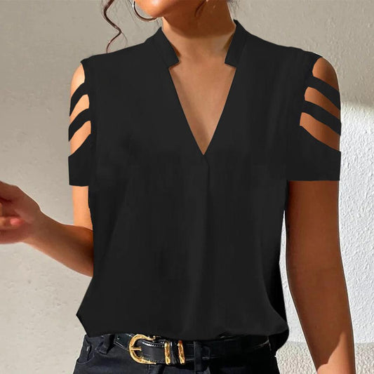 LP | Trendy one-color T-shirt with short sleeves