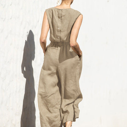 LD Sleeveless Fashion Casual Temperament Jumpsuit