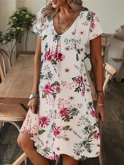 LP | Summer dress with feather pattern