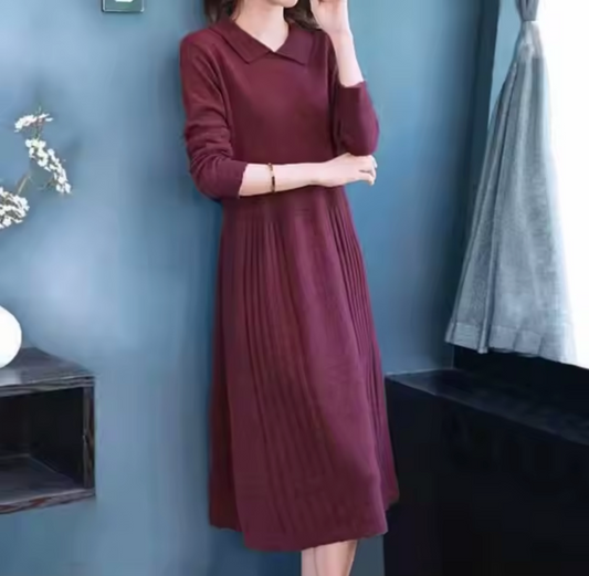 LP | Knit dress with collar