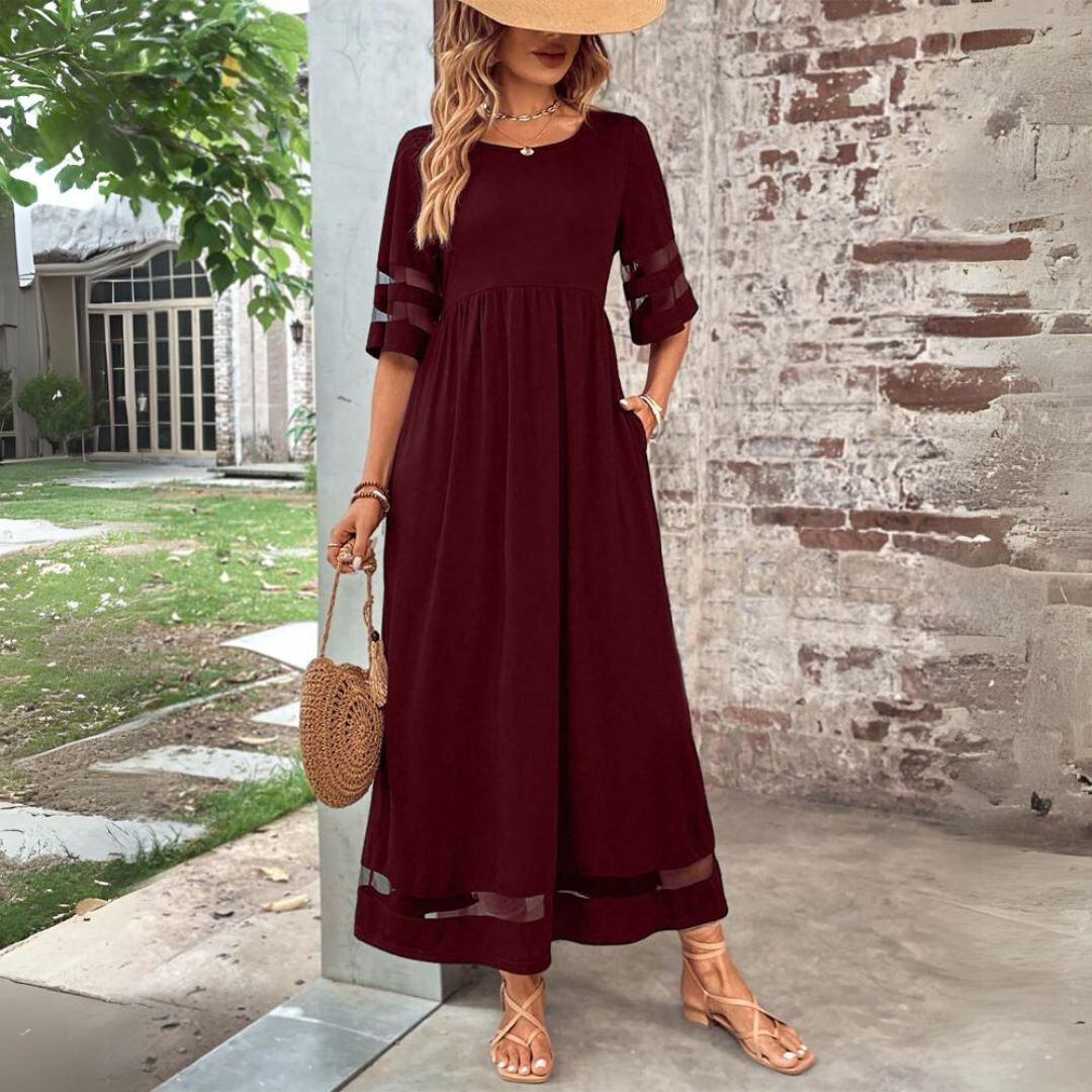 LP | Elegant dress with sheer sleeves