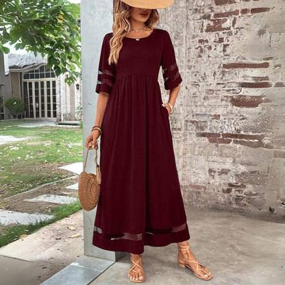 LP | Elegant dress with sheer sleeves