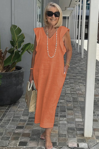 casual dress of cotton and linen