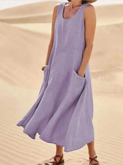 Sleeveless dress for ladies