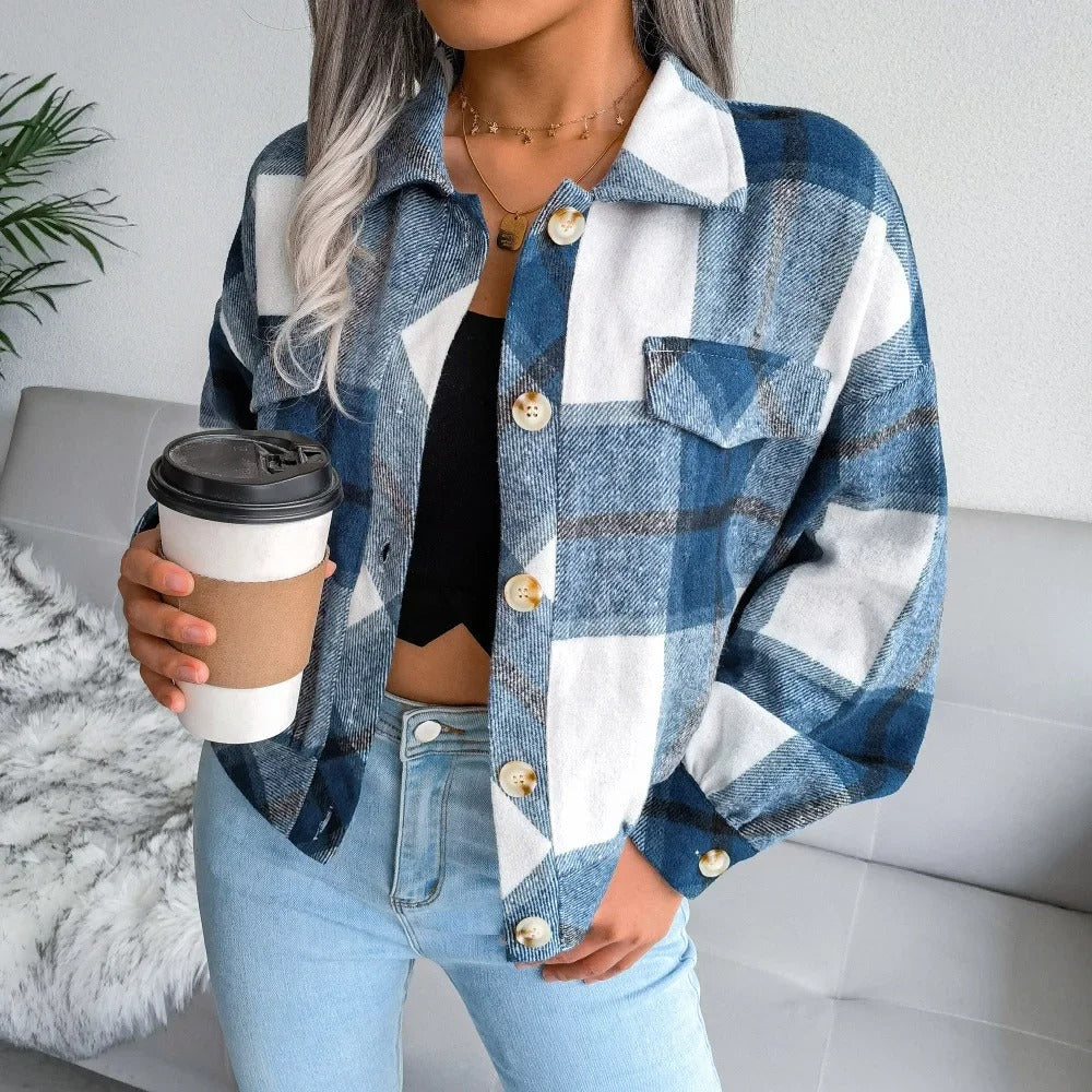 Cheryl | Chic and Comfortable Women's Checkered Summer Jacket