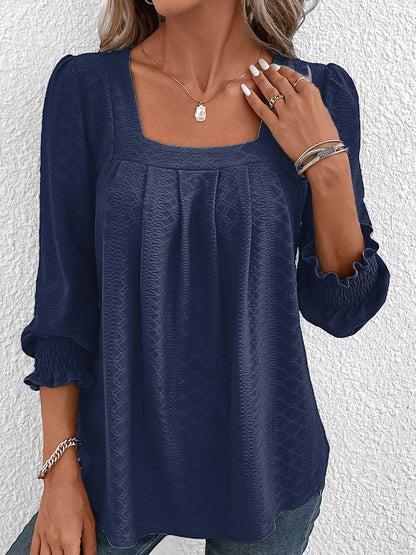 Sabrine blouse | Cotton blouse with square neckline