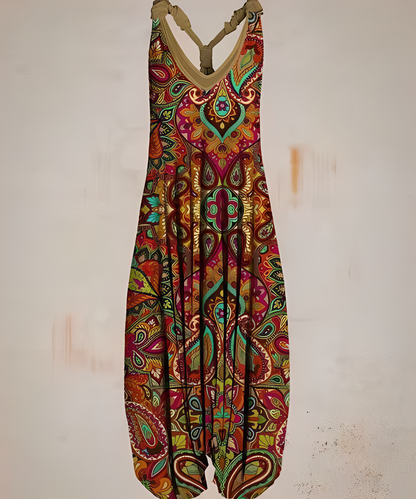 Casual jumpsuit in bohemian style