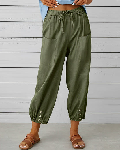 MAYA - High-waisted wide-leg pants