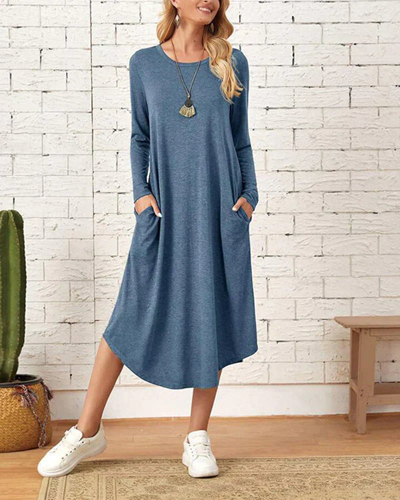 Mc | fitted dress with long sleeves
